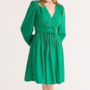 JCrew V Neck Poplin Dress
